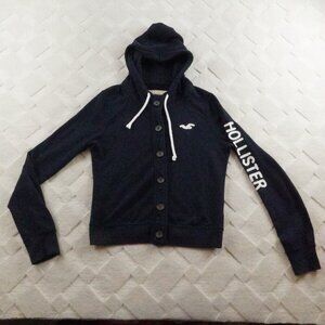 Y2K Hollister Cardigan Sweater Womens Medium Blue